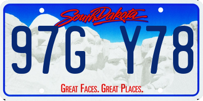 SD license plate 97GY78