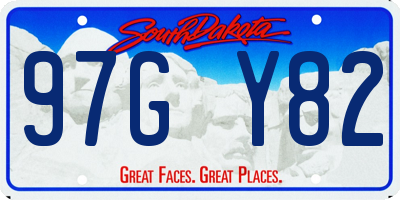 SD license plate 97GY82