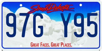 SD license plate 97GY95