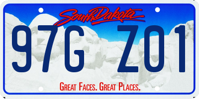 SD license plate 97GZ01