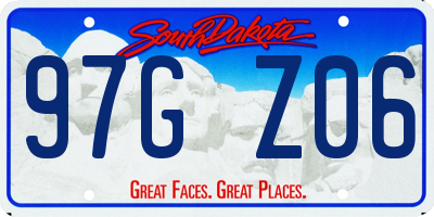 SD license plate 97GZ06