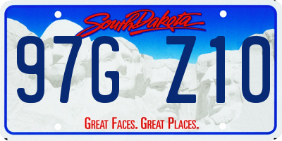 SD license plate 97GZ10