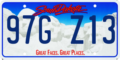 SD license plate 97GZ13