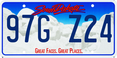 SD license plate 97GZ24