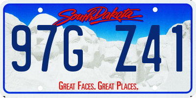 SD license plate 97GZ41