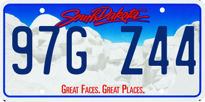 SD license plate 97GZ44