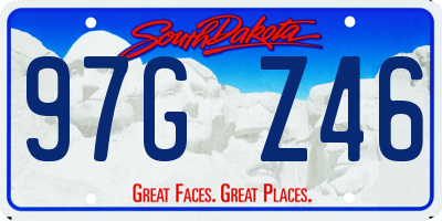 SD license plate 97GZ46