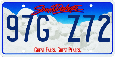 SD license plate 97GZ72