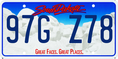 SD license plate 97GZ78