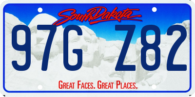 SD license plate 97GZ82