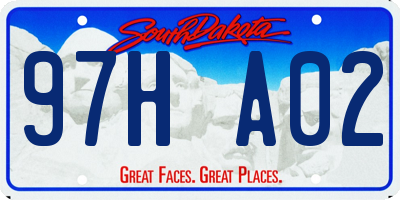 SD license plate 97HA02