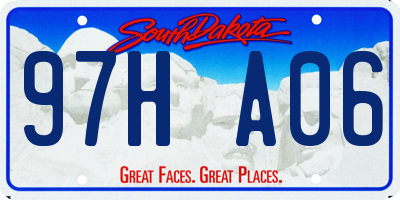SD license plate 97HA06