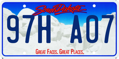 SD license plate 97HA07