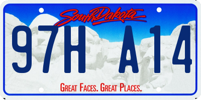 SD license plate 97HA14
