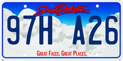 SD license plate 97HA26