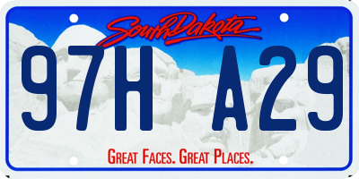 SD license plate 97HA29
