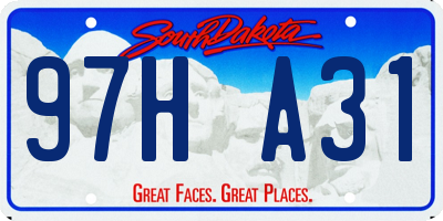 SD license plate 97HA31