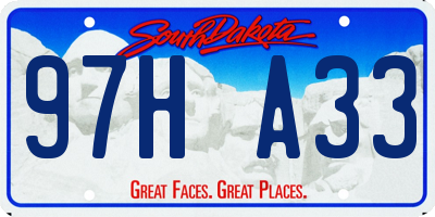 SD license plate 97HA33
