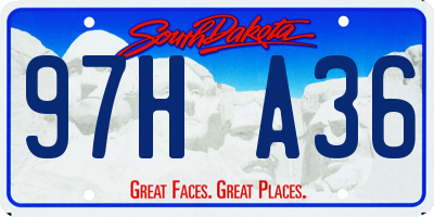 SD license plate 97HA36