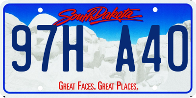 SD license plate 97HA40