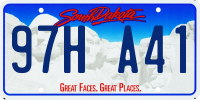 SD license plate 97HA41
