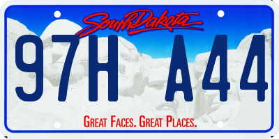 SD license plate 97HA44