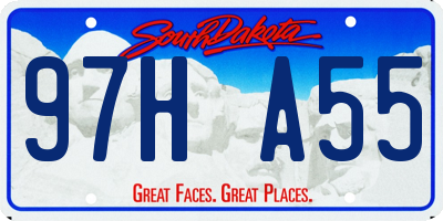 SD license plate 97HA55