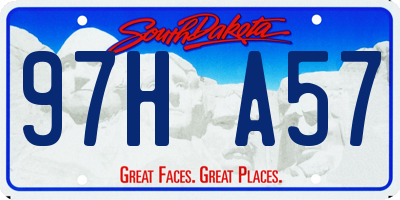 SD license plate 97HA57