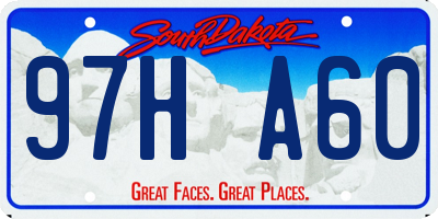 SD license plate 97HA60