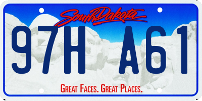 SD license plate 97HA61