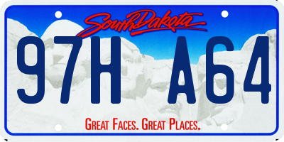 SD license plate 97HA64