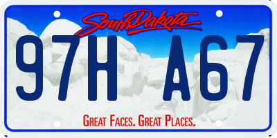 SD license plate 97HA67