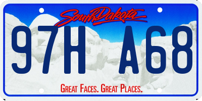 SD license plate 97HA68