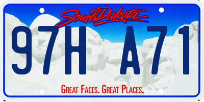 SD license plate 97HA71