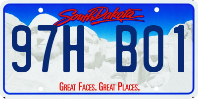 SD license plate 97HB01