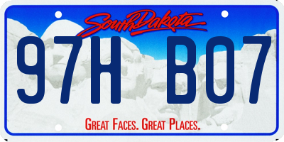 SD license plate 97HB07