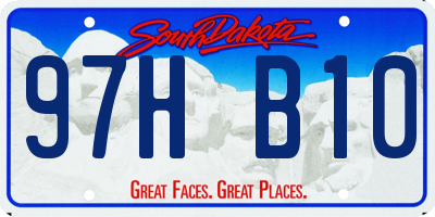SD license plate 97HB10