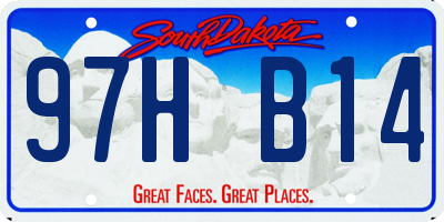 SD license plate 97HB14