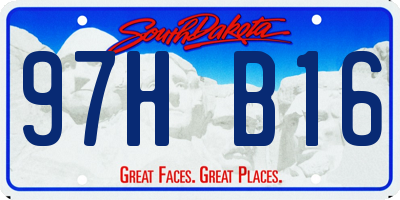 SD license plate 97HB16