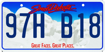 SD license plate 97HB18