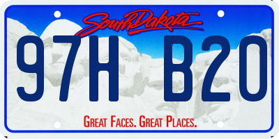 SD license plate 97HB20