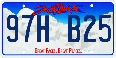 SD license plate 97HB25