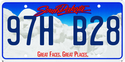 SD license plate 97HB28