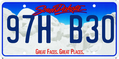 SD license plate 97HB30