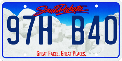 SD license plate 97HB40