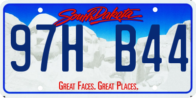 SD license plate 97HB44