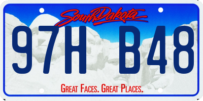 SD license plate 97HB48