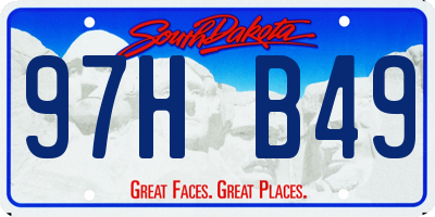SD license plate 97HB49