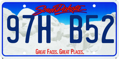 SD license plate 97HB52