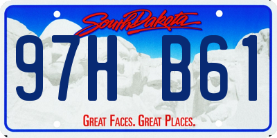 SD license plate 97HB61